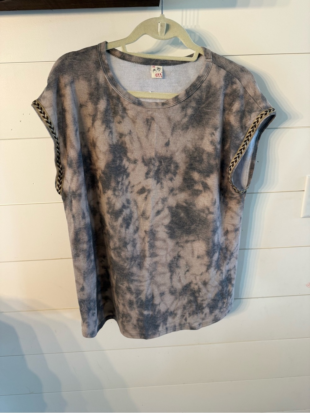 7th Ray Tie-Dye Cap Sleeve shirt Top